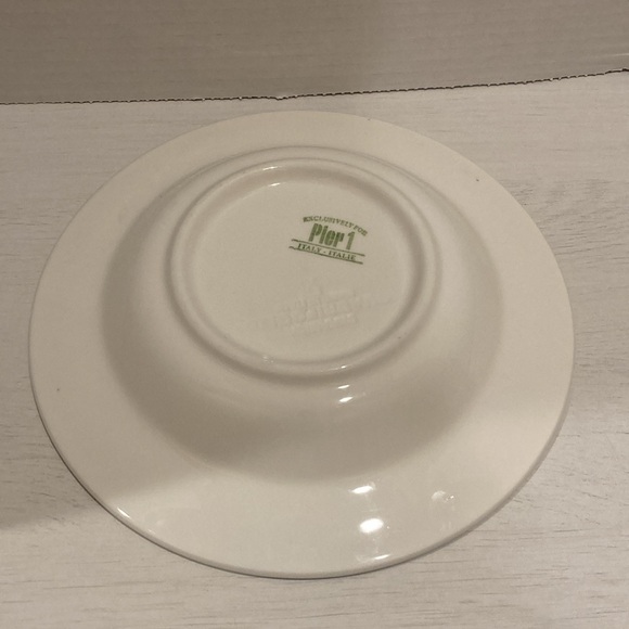 Pier 1 Ceramica Quadrifoglia Pasta Salad Soup Bowl Made in Italy Blue and Green - Picture 3 of 6